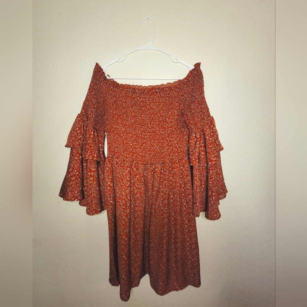 Boho Floral Print Dress